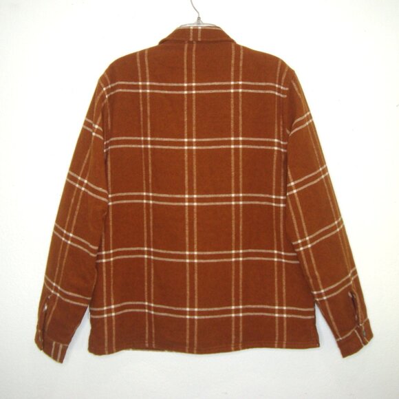 KATIN Men Sherpa Lined Zip Up Crosby Jacket Shacket Wool Blend Rusty Brown - Picture 4 of 14